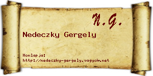 Nedeczky Gergely névjegykártya