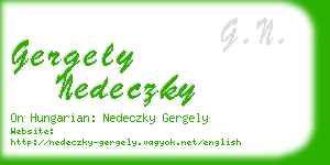 gergely nedeczky business card